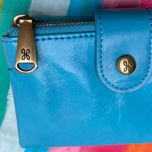 HOBO Ray Leather Bifold Wallet in Aqua